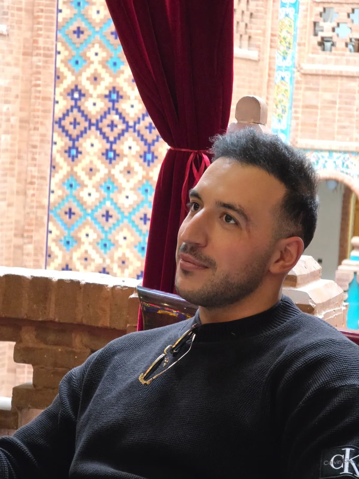 Abdollah Mohammadpour in a calm, informal setting